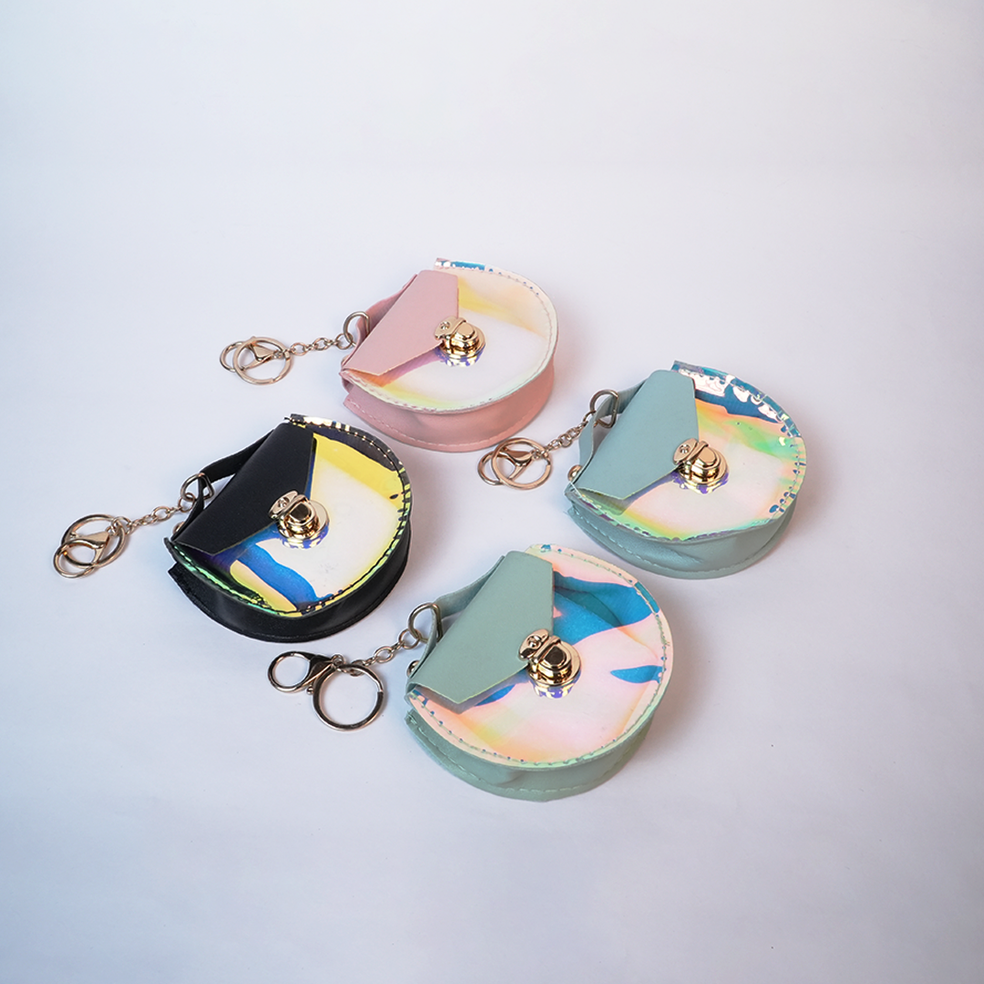 Mini Holographic Coin Purse Keychain | Cute & Compact