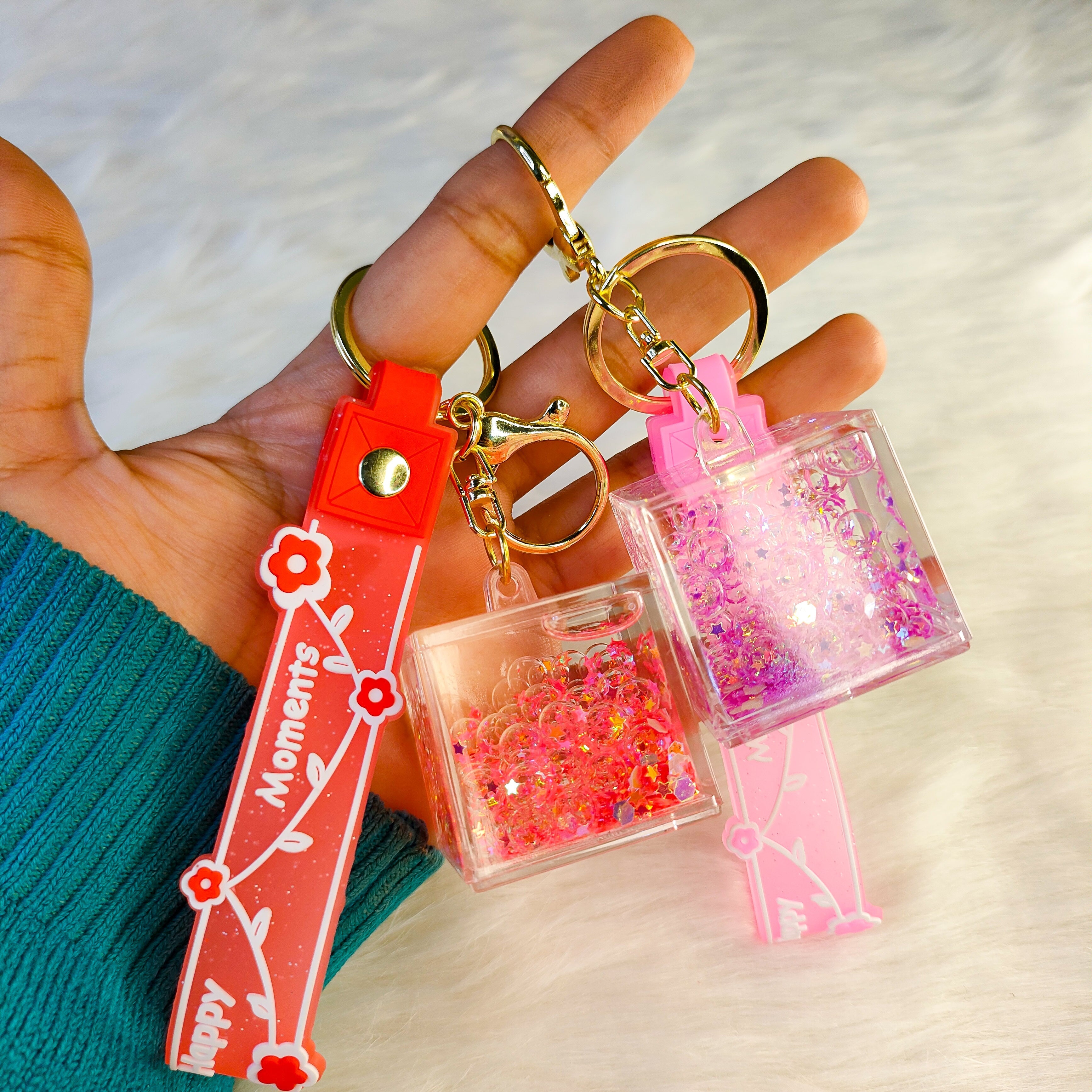 Cube Bubble Water Keychains - ( Pack of 1 )
