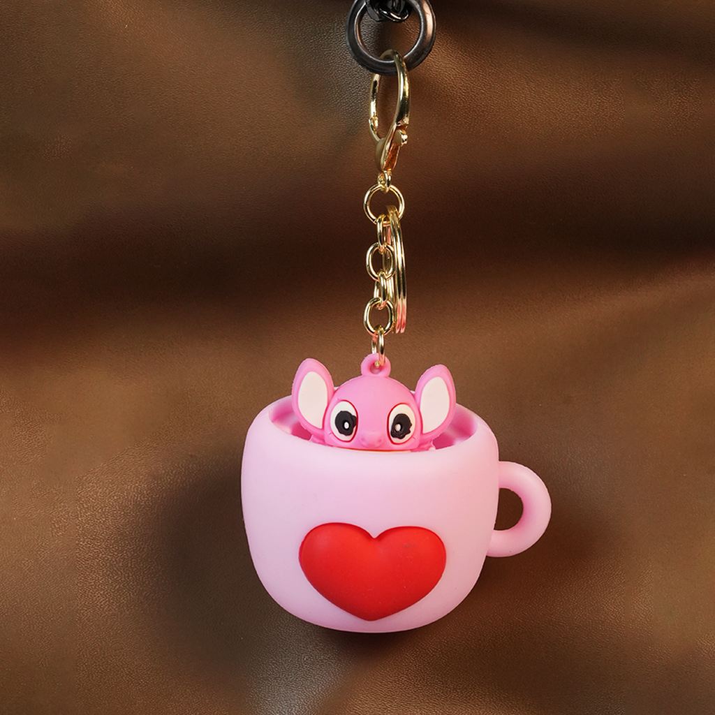 Cute Coffee Cup Keychain | Mini Cartoon Charm