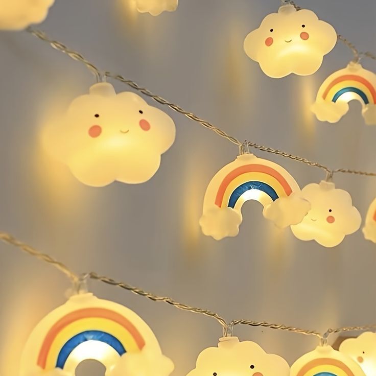 Rainbow & Cloud Festive String Lights