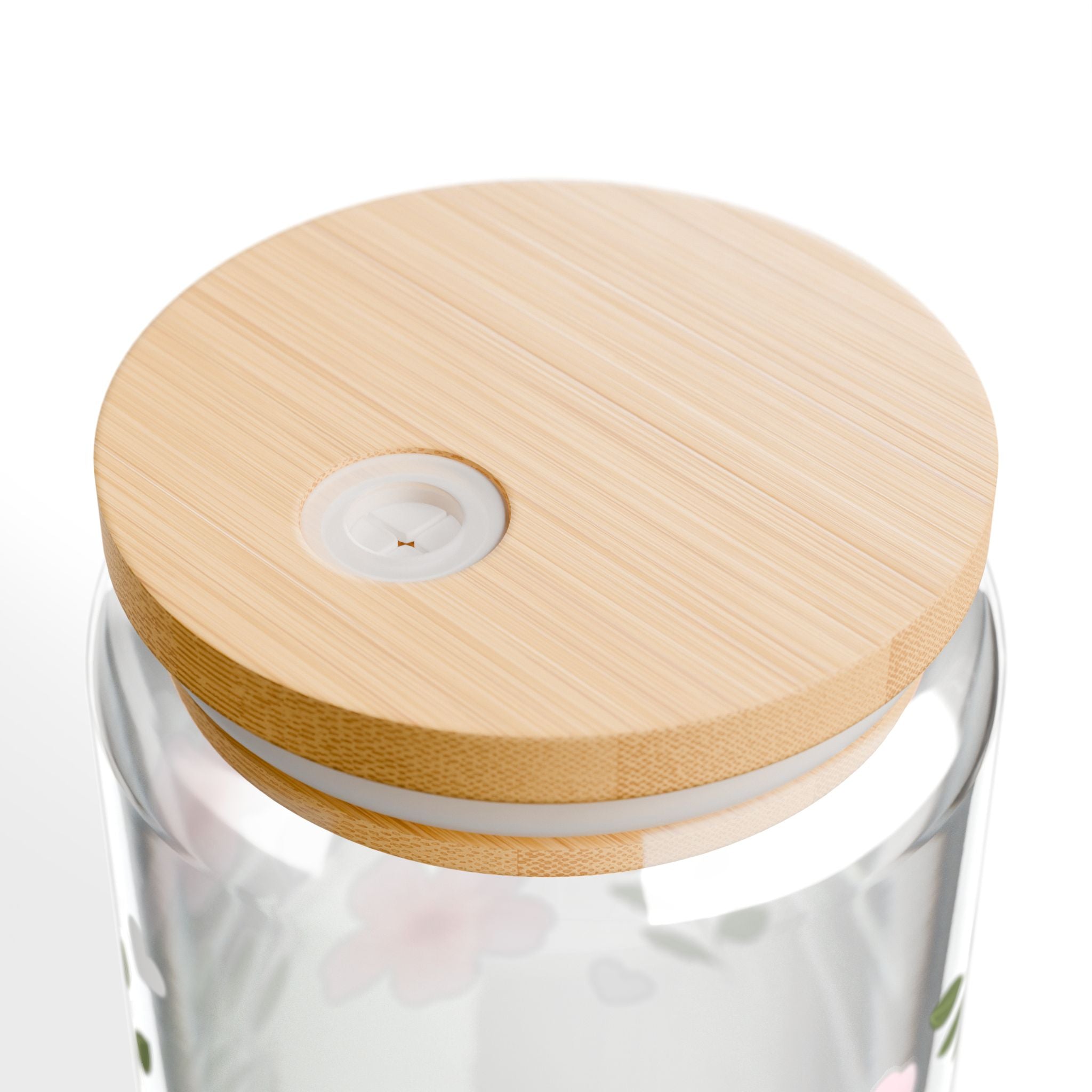 Personalized Cherry Blossom Glass Coffee Tumbler