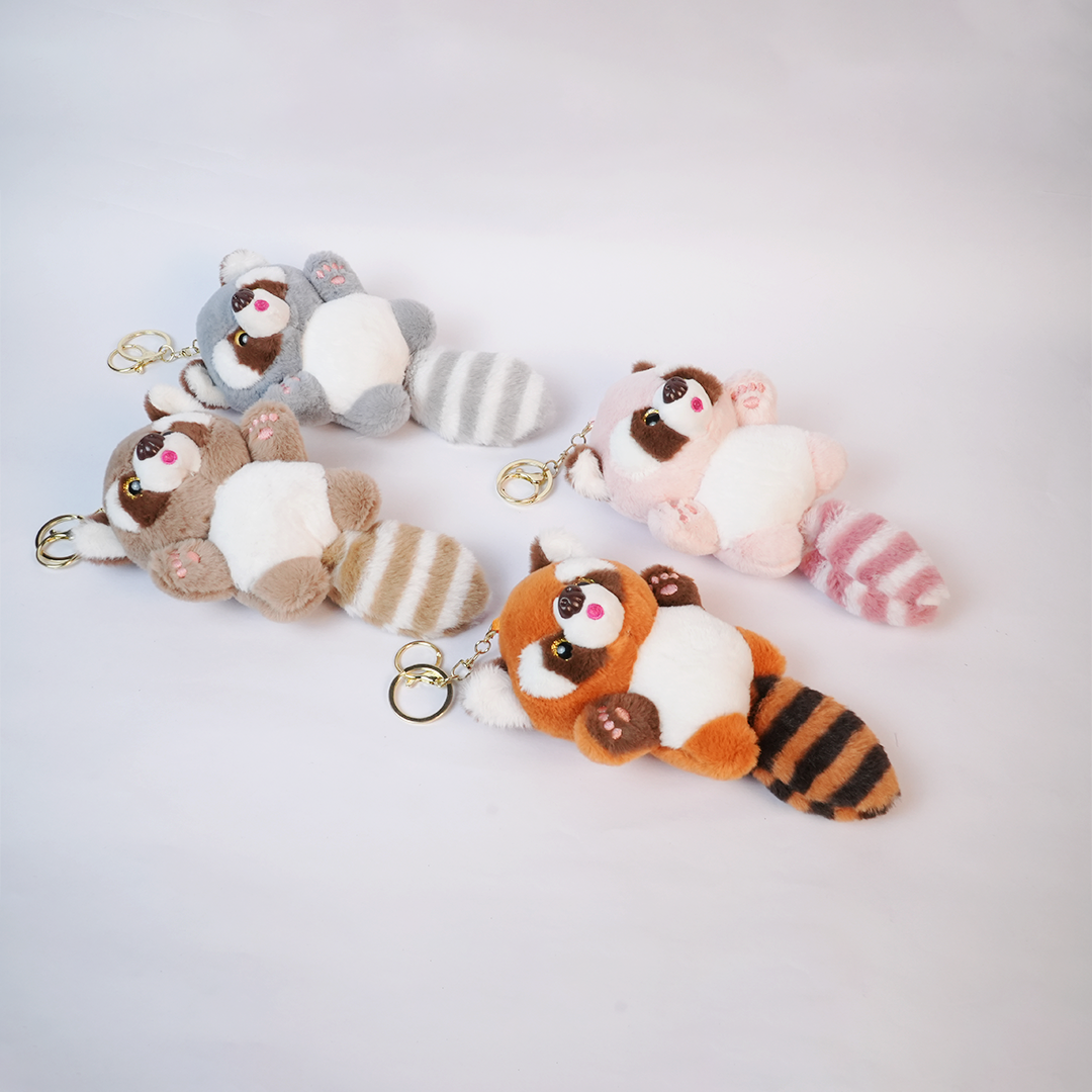 Plush Raccoon Keychain | Soft & Adorable Bag Charm