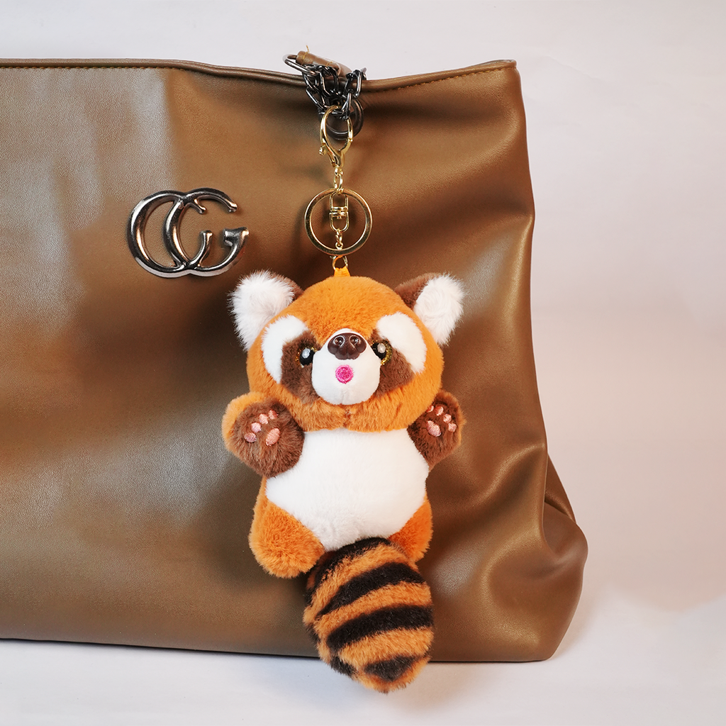 Plush Raccoon Keychain | Soft & Adorable Bag Charm
