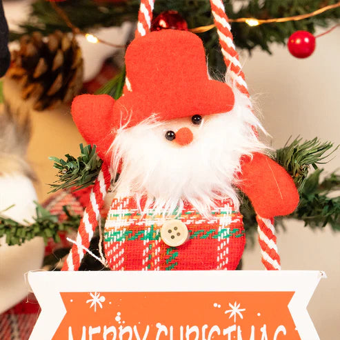 Merry Christmas Hanging Santa Decoration