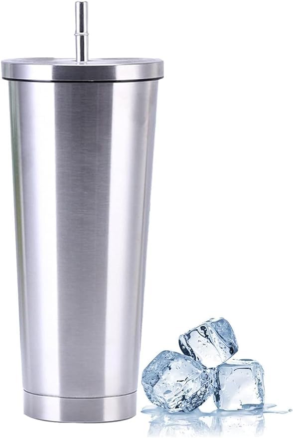Stainless Steel Straw Tumbler