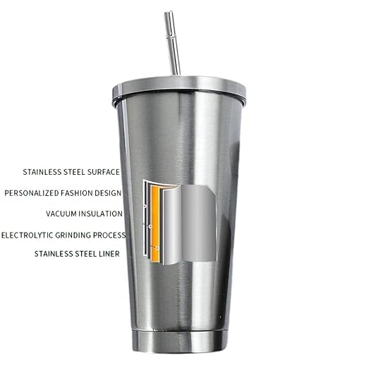 Stainless Steel Straw Tumbler