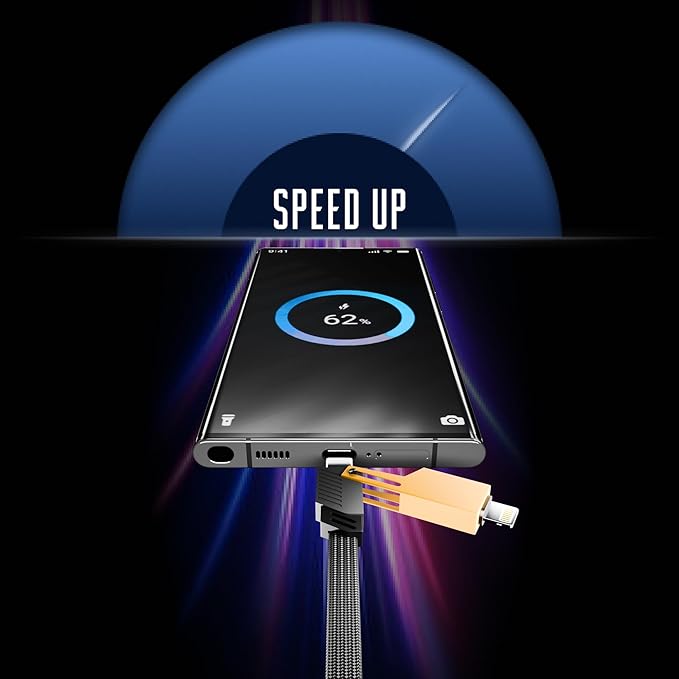 ✨ 4-in-1 Fast Charging Cable – One Cable, All Devices