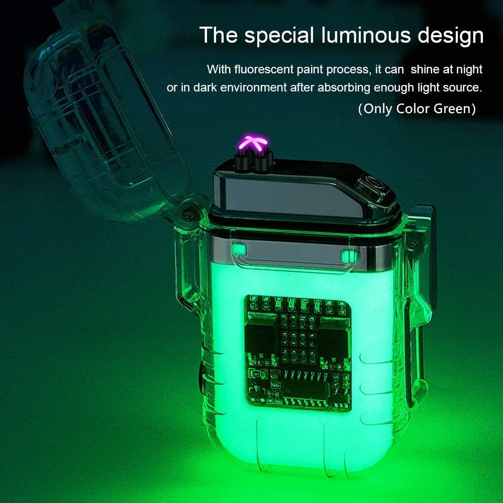 Electric Dual Arc Plasma Lighter – Waterproof, Windproof & Adventure-Ready