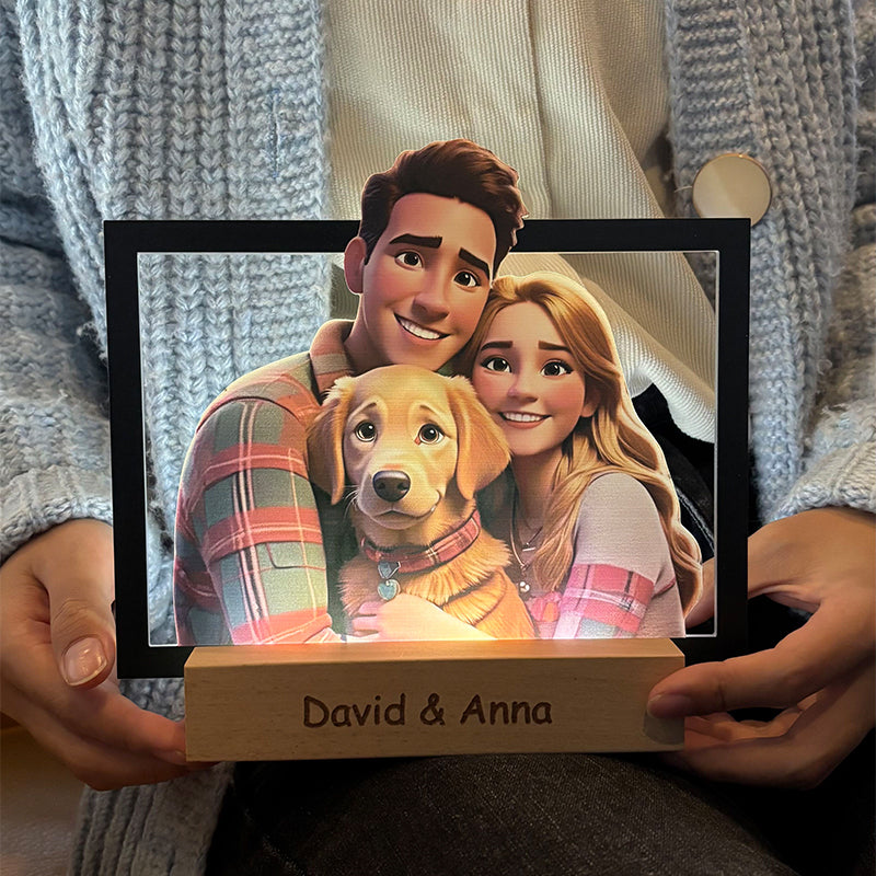 Personalized Cartoon Portrait Photo Frame Night Light