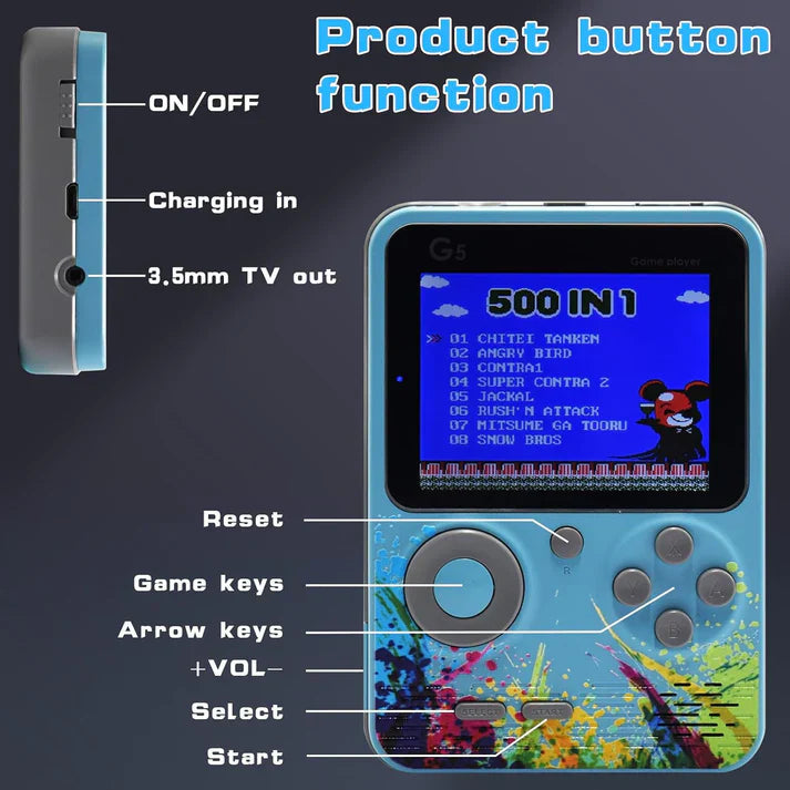 Retro GameBox 500 Games in 1 (Premium Quality) by Decorbazaar™