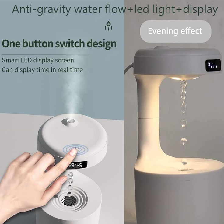 Anti-Gravity Water Droplet Humidifier with Aroma Diffuser – Relaxation Meets Innovation