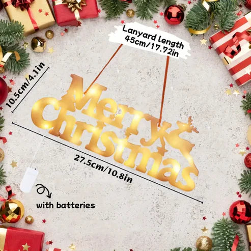 LED “Merry Christmas” Light Sign –