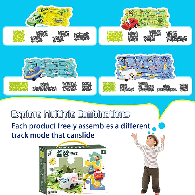 Puzzle Racer Kids Car Track Set