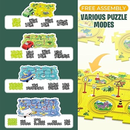 Puzzle Racer Kids Car Track Set