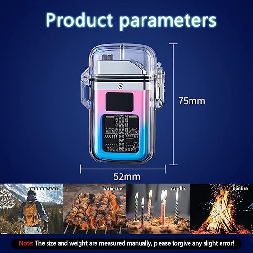Electric Dual Arc Plasma Lighter – Waterproof, Windproof & Adventure-Ready