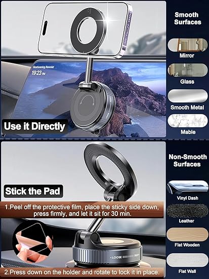 Vacuum Suction Magnetic Phone Holder