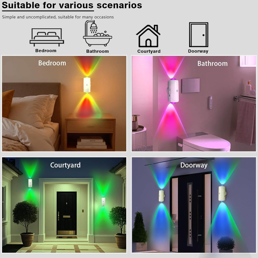 LED Wireless Wall Sconce with 7 Colors Changing, Motion Sensor Light (Copy)