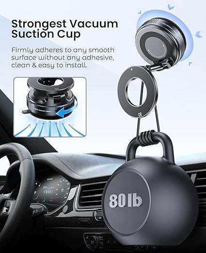 Vacuum Suction Magnetic Phone Holder