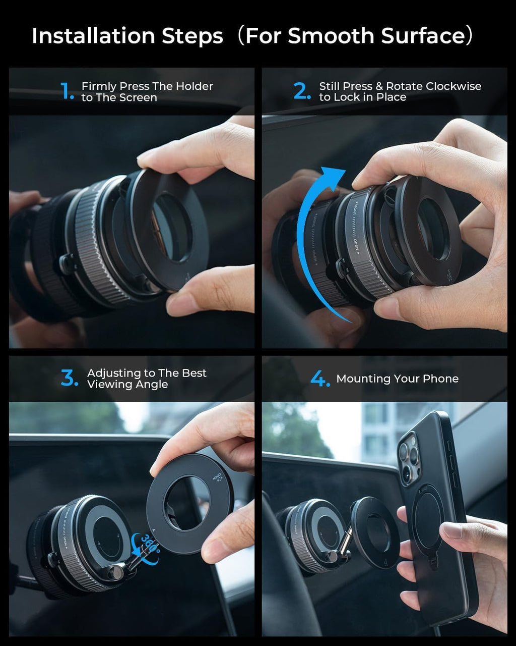 Vacuum Suction Magnetic Phone Holder