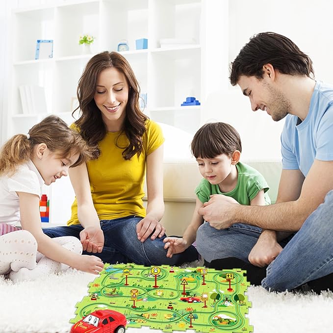 Puzzle Racer Kids Car Track Set