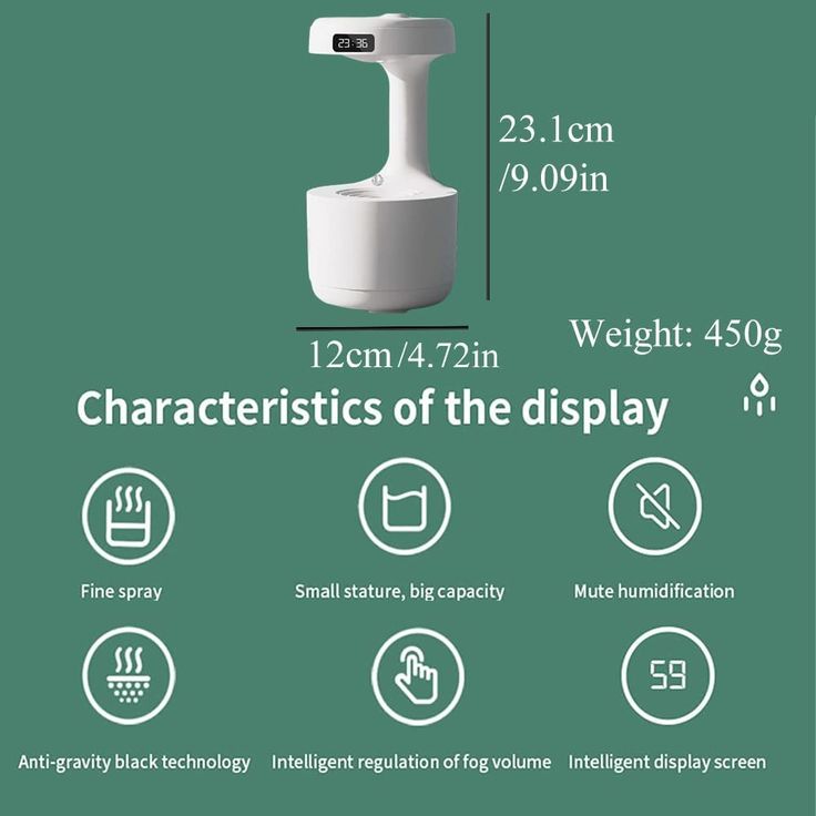 Anti-Gravity Water Droplet Humidifier with Aroma Diffuser – Relaxation Meets Innovation