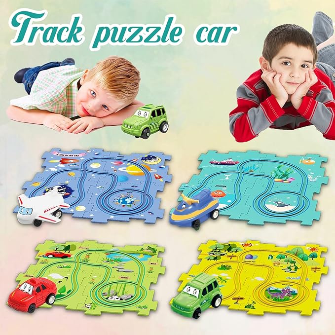 Puzzle Racer Kids Car Track Set