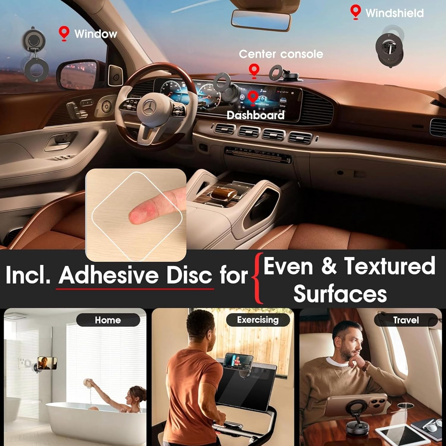 Vacuum Suction Magnetic Phone Holder