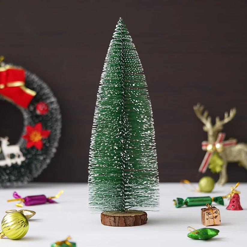 Set-2 Snow-Frosted Mini Christmas Tree