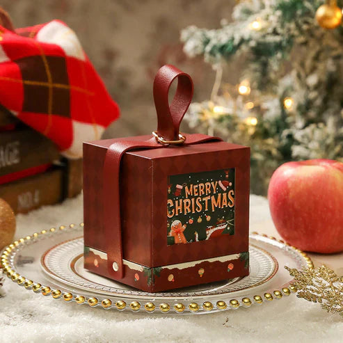 Christmas Gift Box with Rope Handle