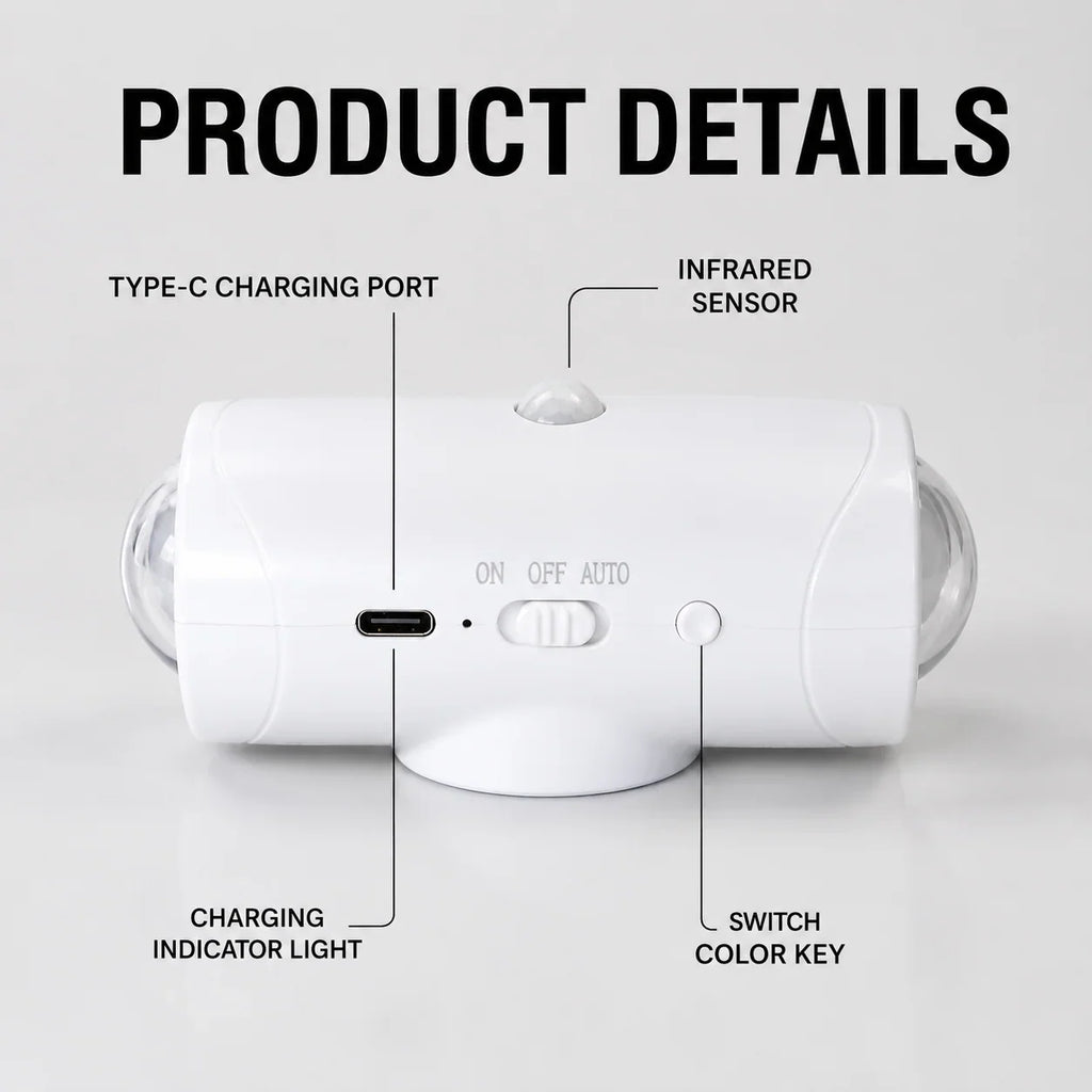 LED Wireless Wall Sconce with 7 Colors Changing, Motion Sensor Light (Copy)