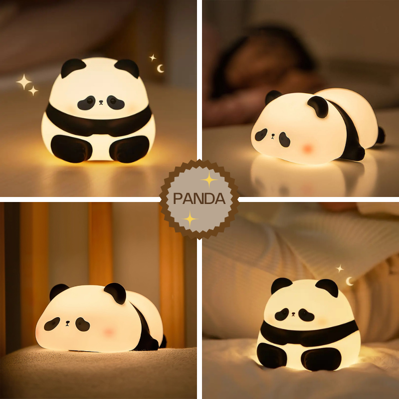 Kawaii Panda Led Silicone Night Light Lamp
