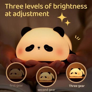 Kawaii Panda Led Silicone Night Light Lamp