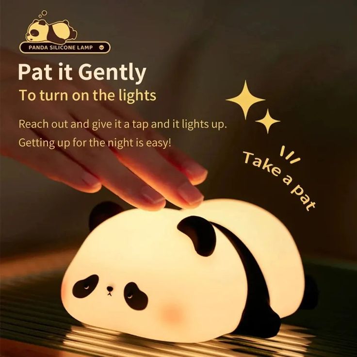 Kawaii Panda Led Silicone Night Light Lamp
