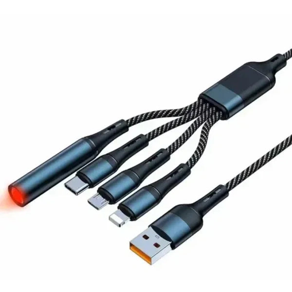 4-in-1 Charging Cable with Built-in Lighter – Power Meets Innovation