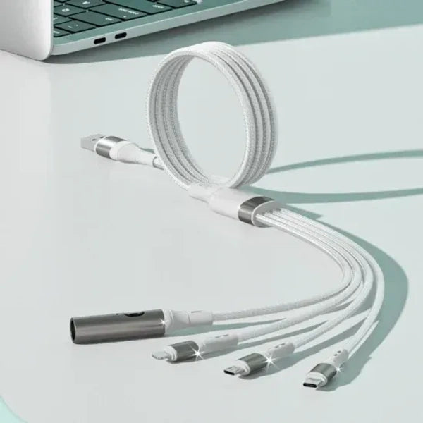 4-in-1 Charging Cable with Built-in Lighter – Power Meets Innovation