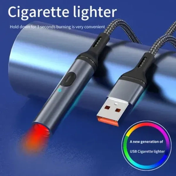 4-in-1 Charging Cable with Built-in Lighter – Power Meets Innovation