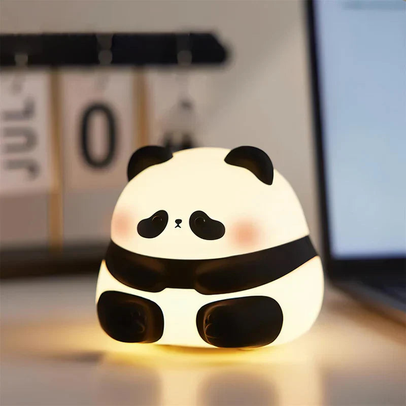 Kawaii Panda Led Silicone Night Light Lamp