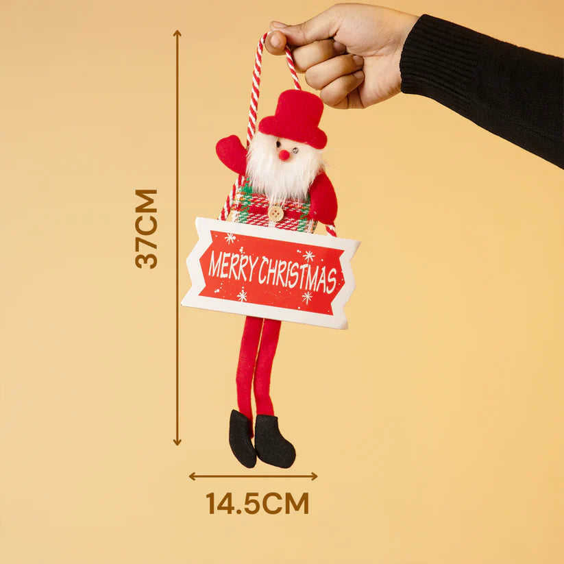 Merry Christmas Hanging Santa Decoration