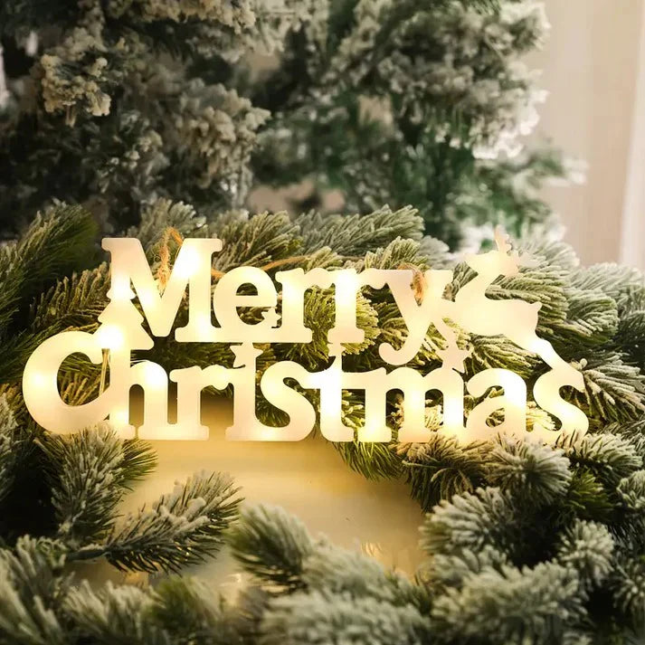 LED “Merry Christmas” Light Sign –