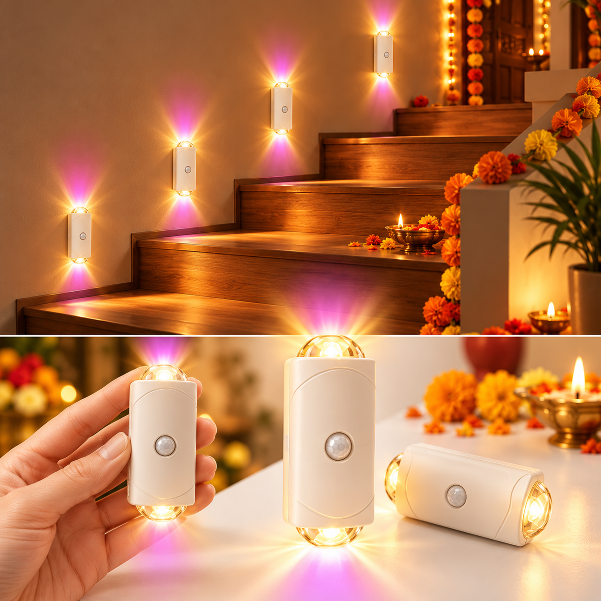 LED Wireless Wall Sconce with 7 Colors Changing, Motion Sensor Light (Copy)