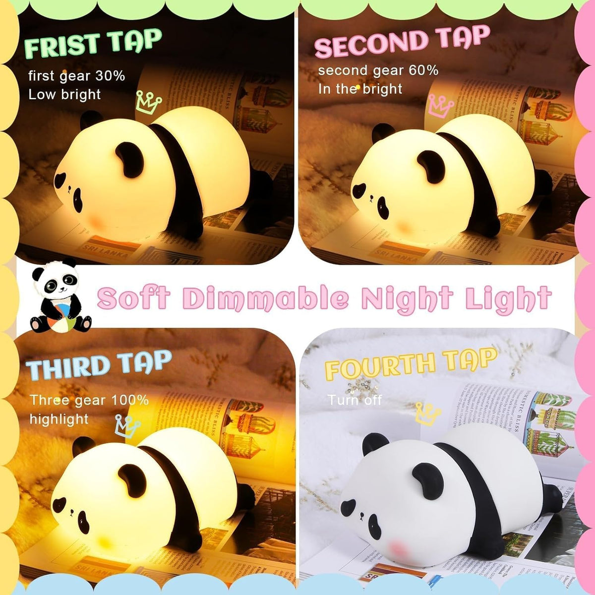 Sleeping Panda Silicone lamp