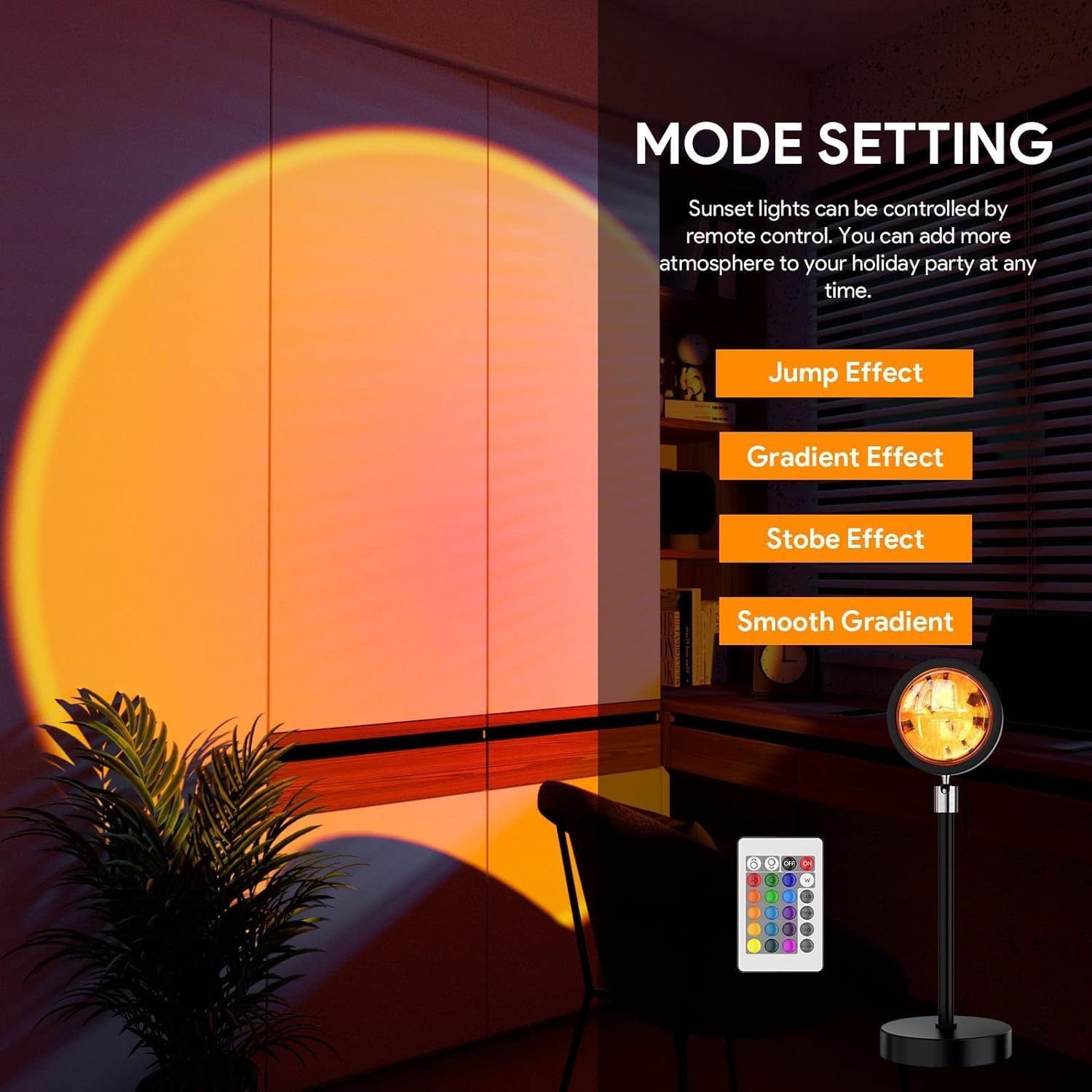 SunGlow Aura Light – 16-Color Mood Projector