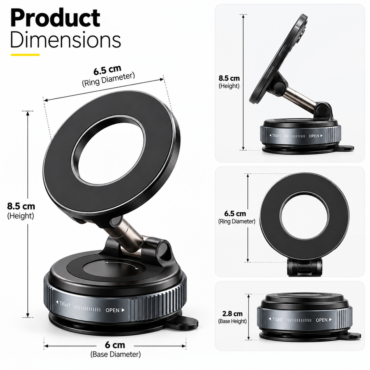 Rechargeable Selfie Light | Clip-On LED Fill Light for Phone & Camera | Adjustable Brightness