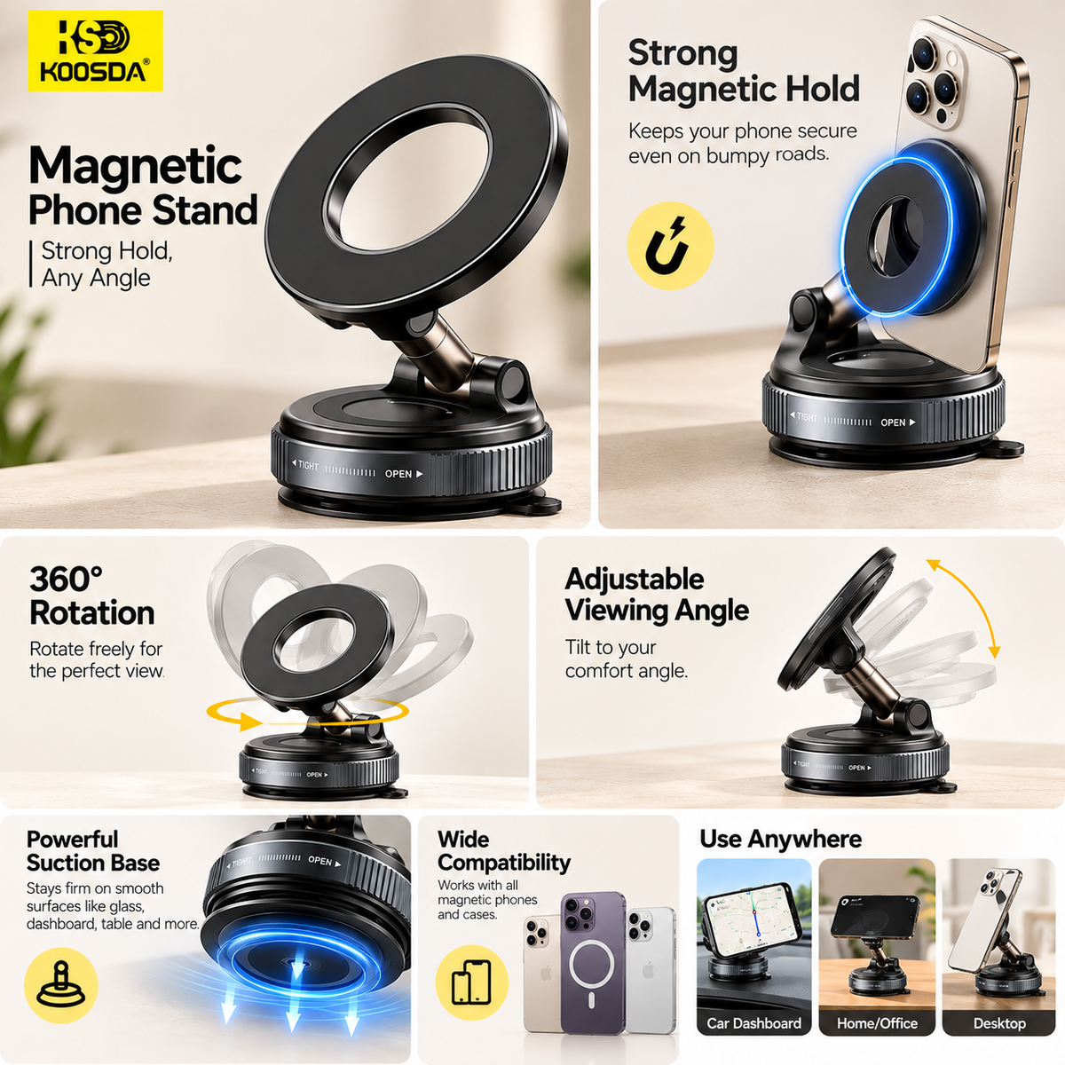 Rechargeable Selfie Light | Clip-On LED Fill Light for Phone & Camera | Adjustable Brightness