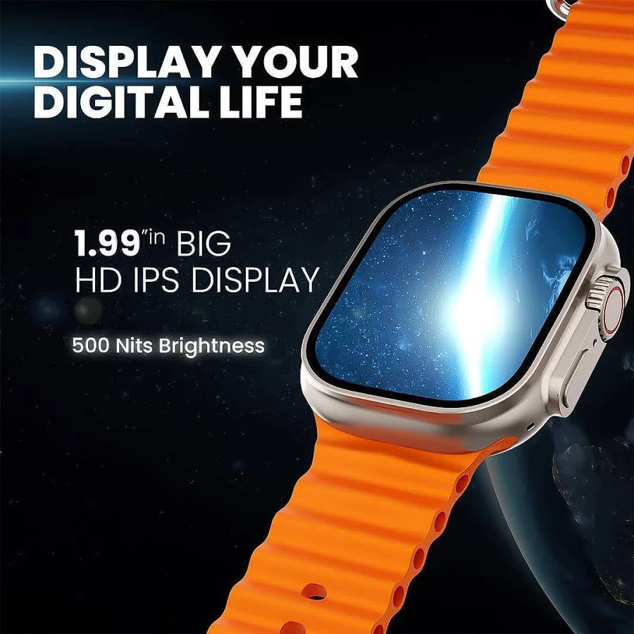 Smart Watch Ultra 12+1 Combo Set: Feature-Packed Smartwatch with Wireless Earbuds & Interchangeable Straps